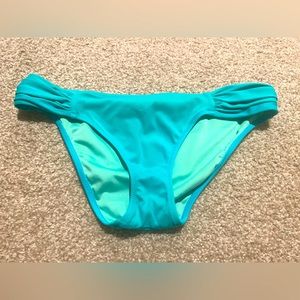 Victoria’s Secret teal blue bikini bottom.  Size small.